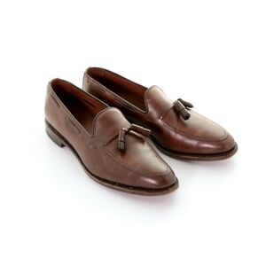 Allen Edmonds Grayson Brown Tassel Slip On Leather Loafer Dress Shoes Mens 10C